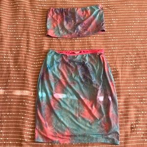 Womens two piece skirt set